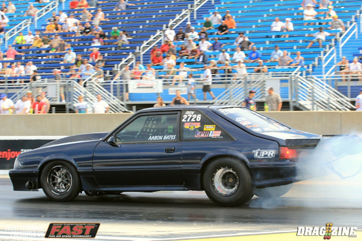 Aaron Bates paired up with Alton CLements in the Renegade Semi final with both drivers having very close reaction times and tied together to the strip where Bates edged out Clements for the win by the slimmest of margins. 7.584 winning over a 7.588.