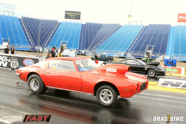 In NA 10.5 the final would pit Dwight Asmus agasint Mike DeMayo with both racers very tough competitors. DeMayo would be the victor today scoring a 7.98 at 169.17 to Asmus game 8.06 at 196.32 for the Pontiac powered Firebird.