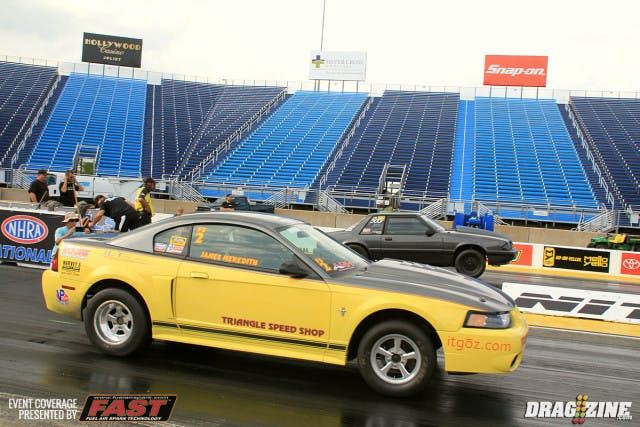 Factory stock pit Dan Ryntz and James Merideth against each other with Ryntz getting the advantage at the tree. His 10.92 at 120 was not enough to hold off Merideth who laid down a 10.76 at 124 to earn the event win.