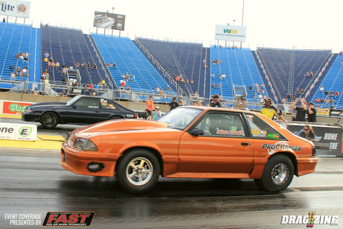 Adam Arndt and Aaron Bates met in the Renegade final round with Bates taking the holeshot and the win with a 7.55 at 183 to Arndt's game 7.62 at 180.
