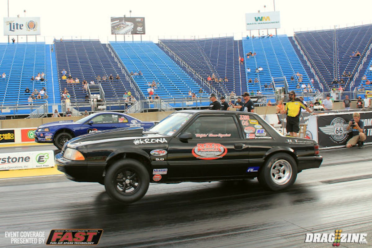 The Coyote Stock final had Tim Matherly against "Shiftin"Shane Stymiest with Matherly taking the starting line advantage. At the finish line it would be Matherly with the win with a 10.45 at 126 MPH over the Stymiest who was quicker with a 10.41 at 126.