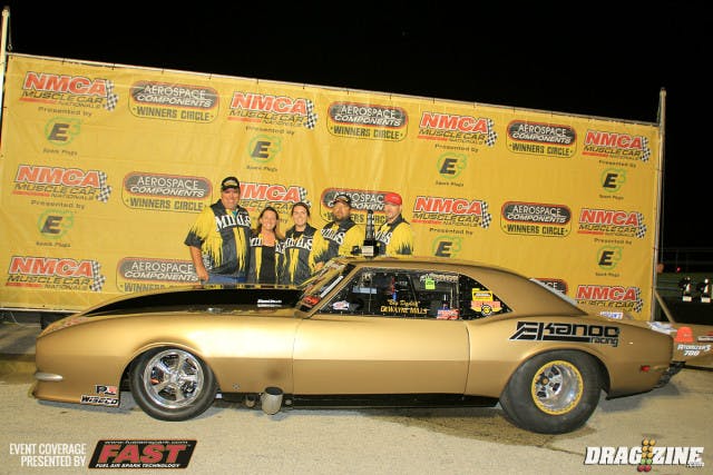 Radial Wars racer Dewayne Mills sealed the deal for the NMCA Superbowl win this weekend scoring a 3.85 at 209 MPH. The NMRA was ahead in the race for the rings but Kevin Fiscus and Jacky McCarty did their part winning their races setting up a make or break final pass with Mills and Aaron Bates
