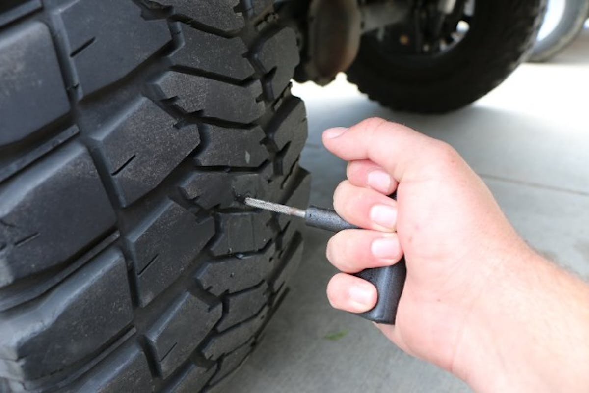 Using the reamer opens up the hole so the insertion tool can get the plug all the way through. Seems counter intuitive to open up the wound bigger but it has to be done, especially on radial tires. The steel belt may have been opened up enough to let air through but not the insertion tool and plug.