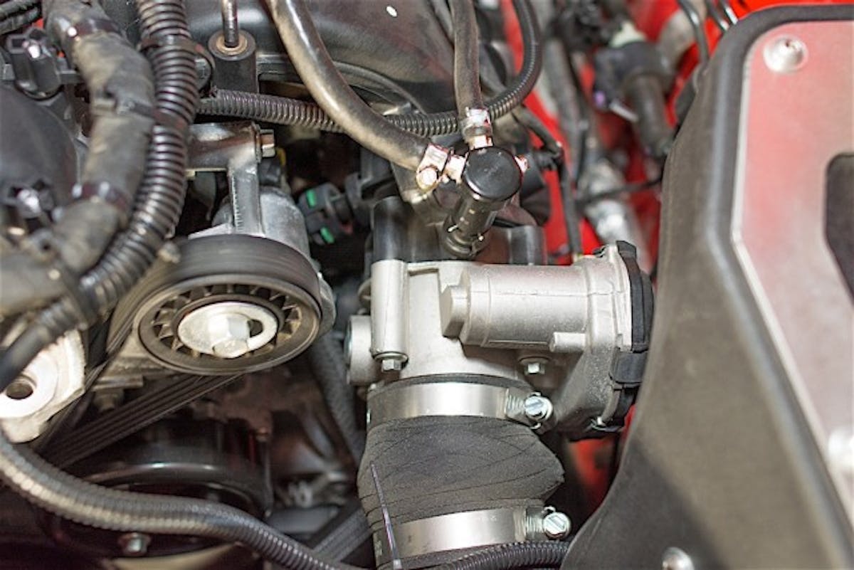 Another underlying issue for us was cold weather performance. While Project 5-liter Eater doesn’t get out much in the winter, there are still a few trips that are necessary in the cold months, and we didn’t want to freeze our collective assets off all in the name of performance. While fuel economy isn’t always at the forefront of our minds, we also were curious if operating the car at this much lower of a temperature would be detrimental to the engine’s burn characteristics, causing a somewhat rich running condition and killing our fuel economy.