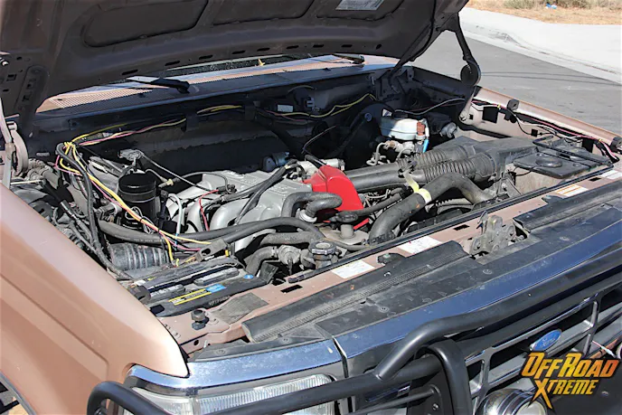 The F-150 still uses the stock 4.9-liter straight-six motor, but Brandon has plans to swap it for a Cummins 4BT sometime in the future.