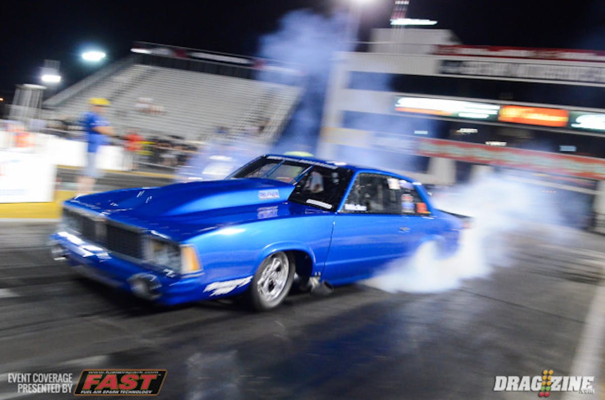 Mark Micke neared his career best in a radial car in the final session tonight aboard Jason Carter's familiar Malibu, as he clicked off a 3.95 at 202 mph.