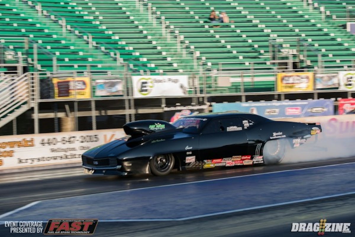 Billy Banaka had his best run of the weekend during round two of eliminations in Pro Mod with a 3.84, taking out number four qualifier Richard Holt in his Camaro.