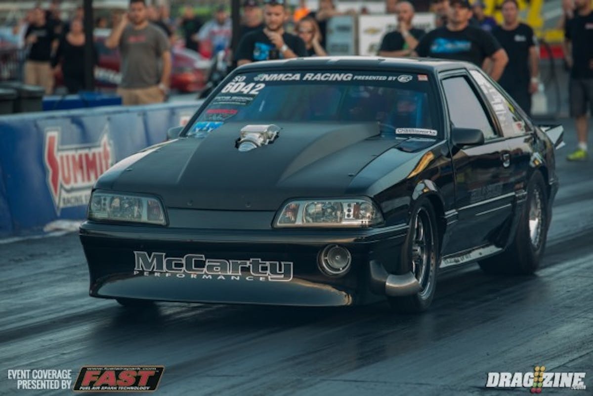 In the Street Outlaw Final Jacky McCarty proved why he earned the NMCA world title by defeating Phil Hines with another blazingly quick 4.45 pass to Hines’ 4.51 effort. 