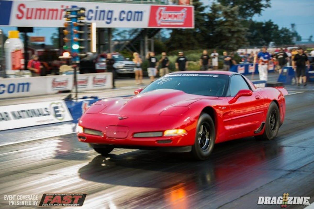 Camren Massegale took the win in the Chevrolet Performance Challenge Series Real Street class by beating Jessie Coulter in the final with a 7.63 run.