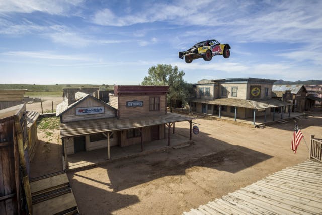 Bryce Menzies jumps at Red Bull New Frontier at Bonanza Creek Ranch in Santa Fe, New Mexico, USA on 25 August 2016.