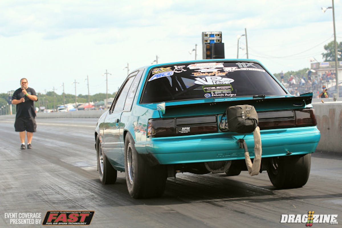 Shawn Pevlor ripped of a nice 4.79 on his test run.