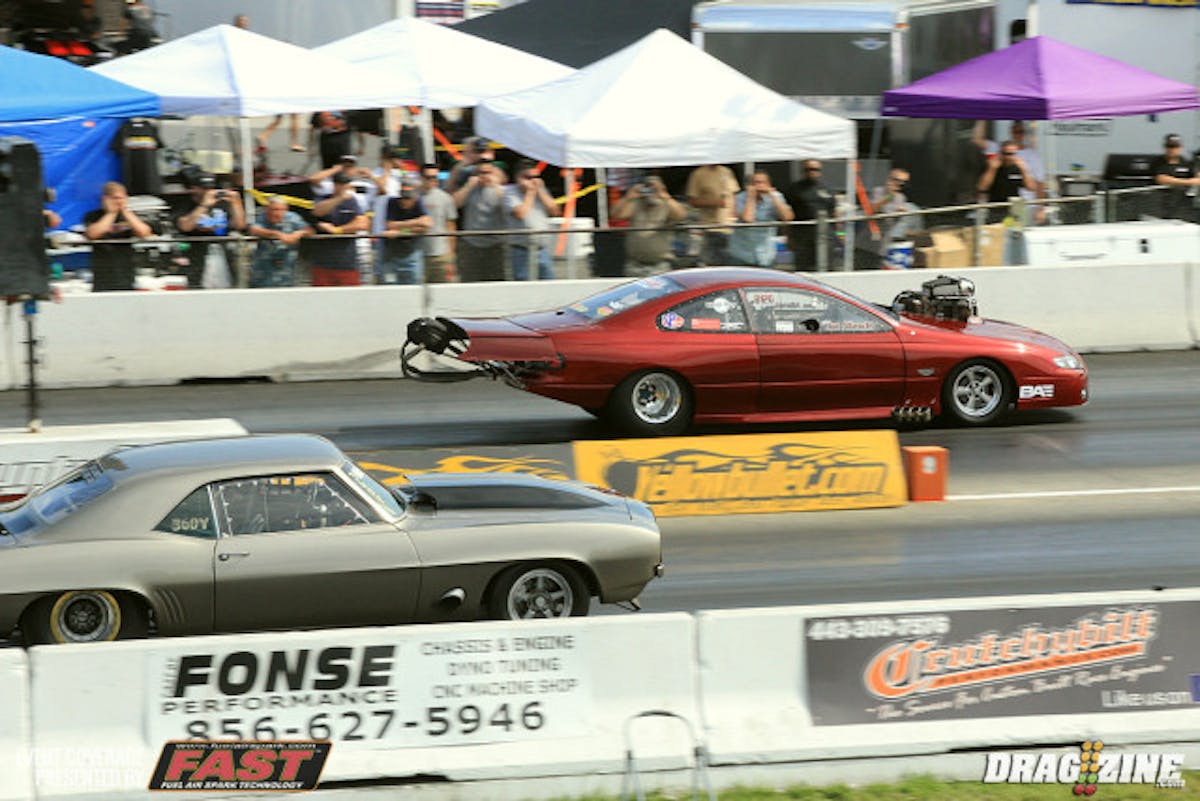 Nova Joe Albrecht was top qualifier in OL 10.5 vs Radial Wars and faced off with Ron Hamm in round one this morning earning the win with a 4.12 at 192 MPH. The radial cars fared well this morning before the track has much heat in it. We will see who has the tune up for this afternoon against the slick tire cars.