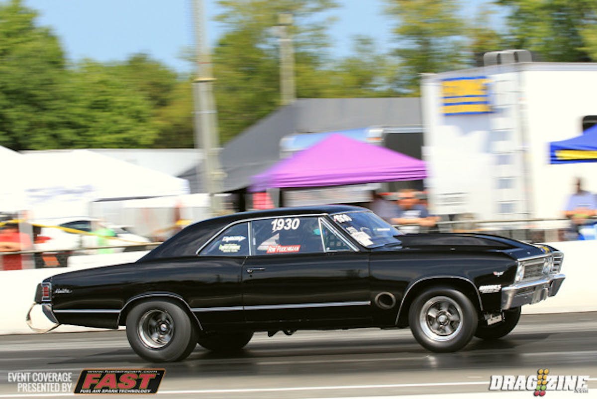 Richboro, PA based Rob Poochigan runs his 67 Chevelle in Ultra 275 and was qualified third in class. He met with Dan Moore from Newark, Delaware this round with just .001 separating their reaction times. More had issues and shut down early while Poochigan went right down to a 4.81 at 146 MPH.