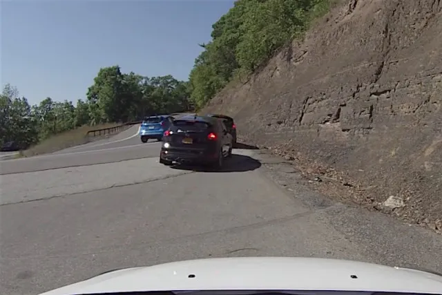 Moments before the dash camera video caught the accident.