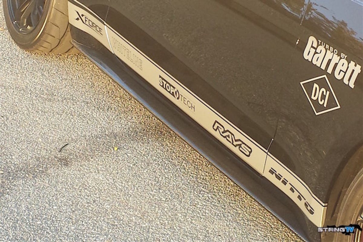 "Alex at Skyprint took that and came up with the triple stripe combination that uses police reflective-style inner stripes that basically changes colors from black to silver, depending on the lighting and angle you are looking at it from," Marty told us.