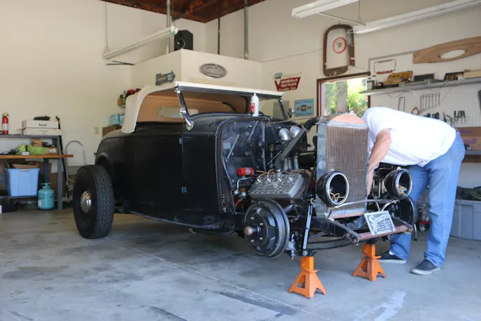 This 1932 Ford Roadster getting some attention to the radiator and cooling system.