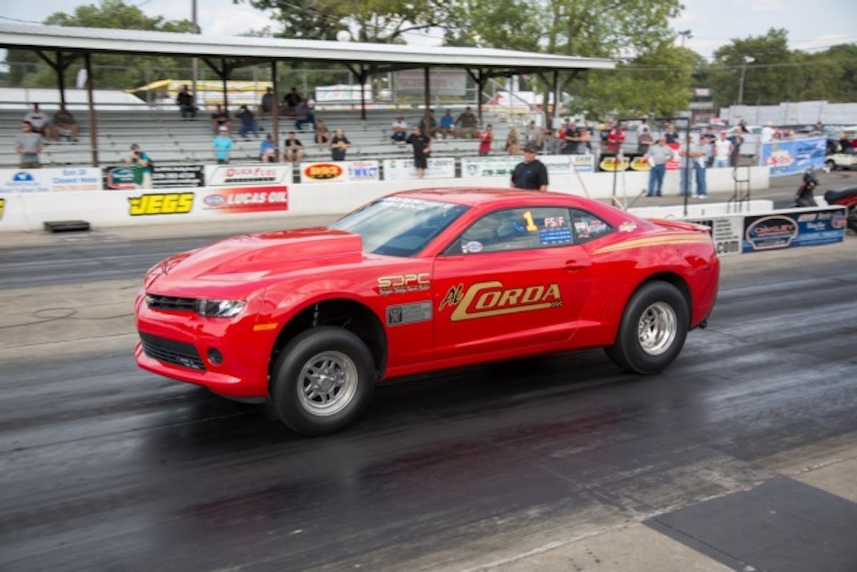 After two rounds of COPO Shootout qualifying the ageless wonder Al Corda made the biggest move in the class. Corda was second to last in the first session, but then ripped off a killer 10.07 pass in the second qualifier to run 1.193 under his 11.20 index to go number one. 