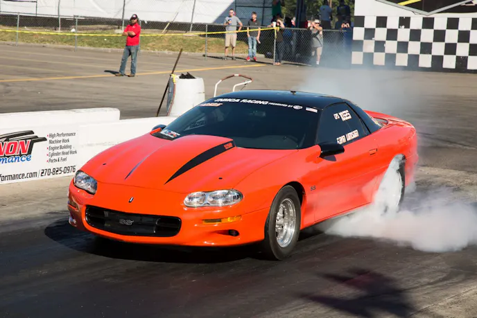 Kevin Lumsden took out Glen Pushis with a hole-shot 10.24 to Pushis running a 10.23 in the Chevrolet Performance Stock final to win LS Fest. Pushis kept enough of a points lead to win the series title for 2016.