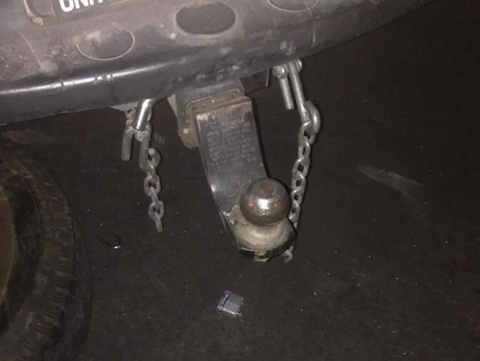 The thieves made quick work of the tongue lock on Dylan's tow rig, and made off with the trailer and prerunner in a matter of minutes.