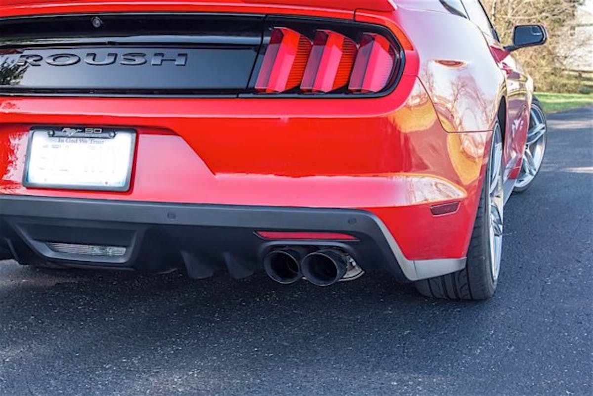 The previously installed ROUSH Performance axle-back exhaust was our only exhaust modification prior.
