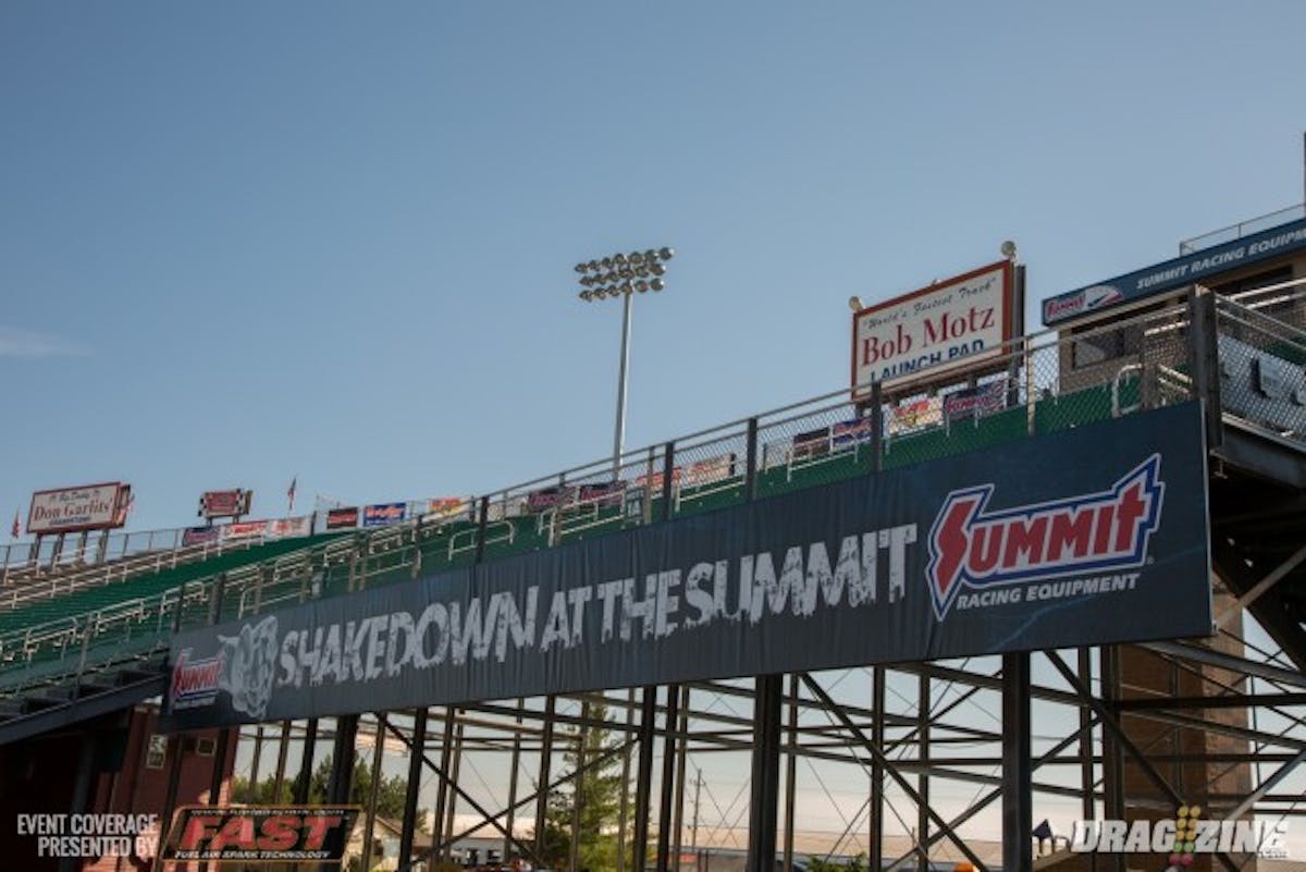 We are getting things started here at Norwalk for the first day of  the Shakedown At The Summit. The plan is to have two rounds of qualifying today, and the weather is PERFECT!