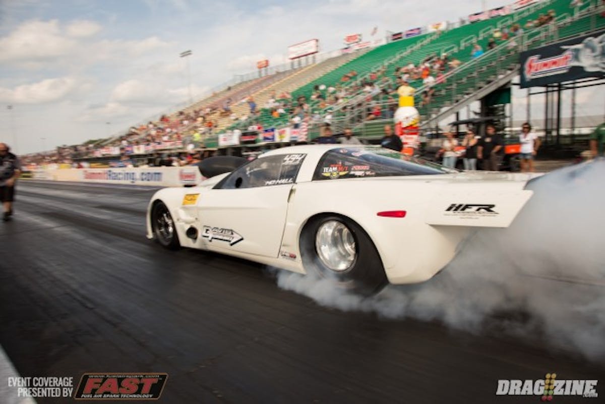 Mo Hall led the charge during Outlaw 10.5 qualifying with a 4.16 at 179 mph. Hall’s qualifying effort was good enough to beat Decker Jr. out by just two hundredths. 