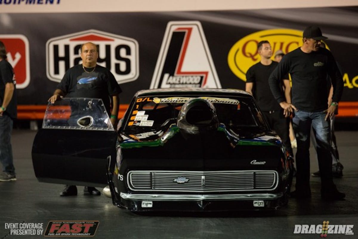 Phil Sliskovic took the number one qualifying spot from Mo Hall with a blistering 4.05 pass in Outlaw 10.5.