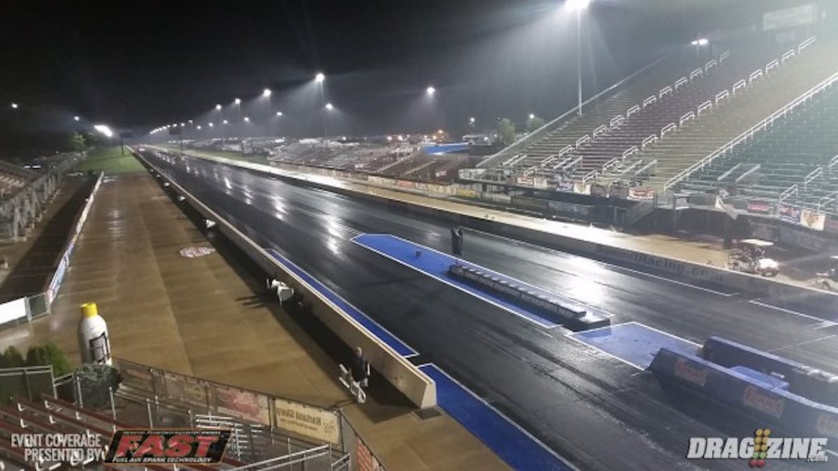 After a long battle with trying to dry the track the race has been called for the day. Racing will begin in the morning with first round eliminations for all classes. 