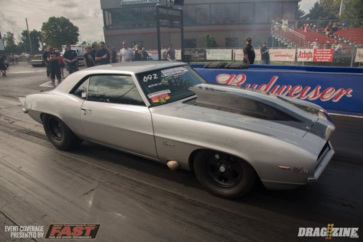 Kyle Ehorn has turned on the bracket car mode in Outlaw Limited Street, running a string of 4.60s. In the first round Ehorn took out Scott Guiler in his Olds 442 with a 4.69 at 167. 
