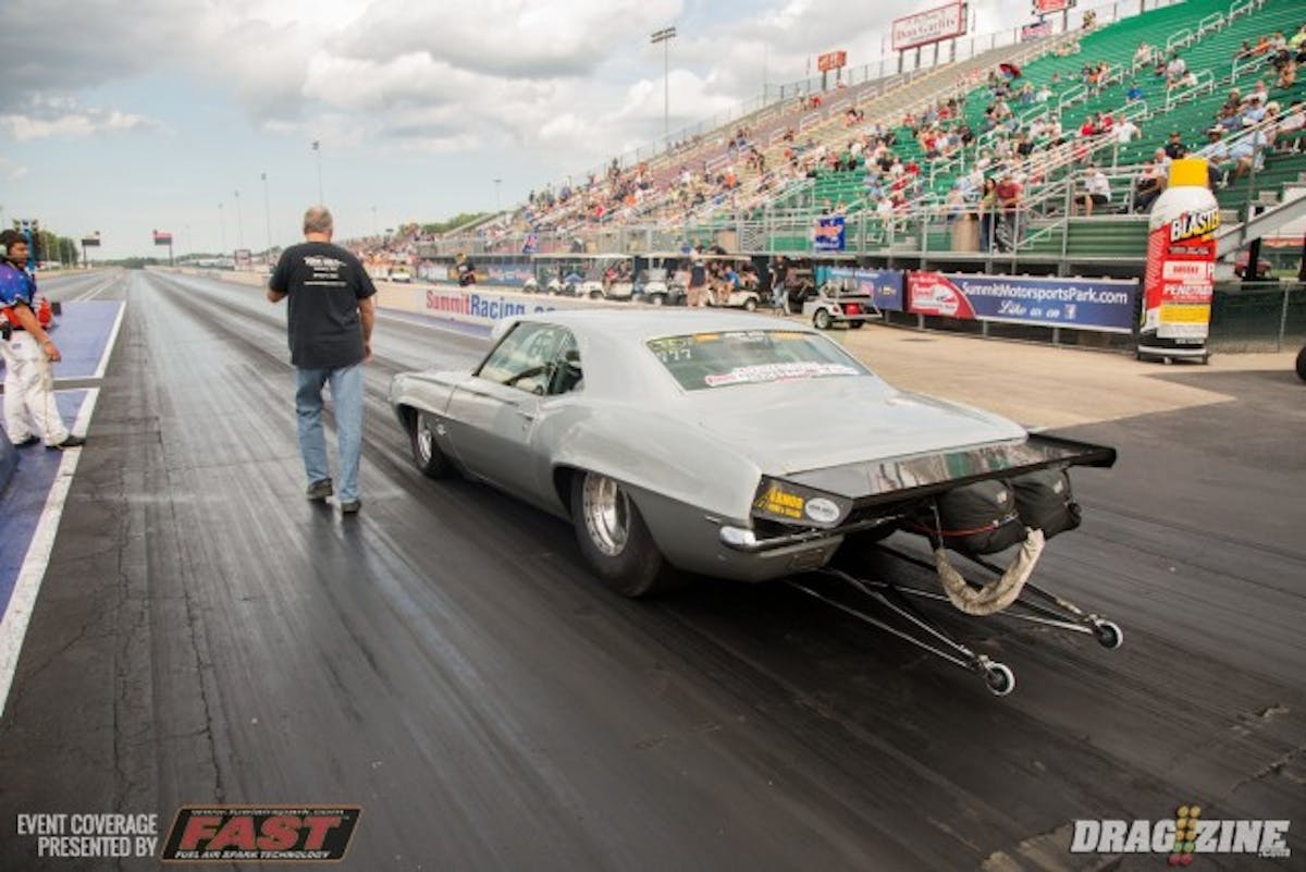 Number one Pro Street qualifier Ed Park had some serious issues as the car bucked and stumbled at the hit only running a mid five-second pass during round one. 