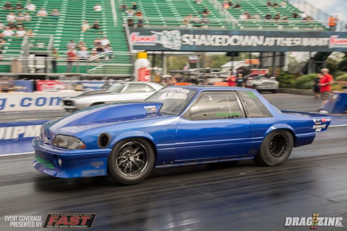 Josh Klugger was the quickest driver in the third round of Outlaw Limited Street with a 4.05 at 196 mph.  He will face number three qualifier Joe Albrecht in the semi-final round. 