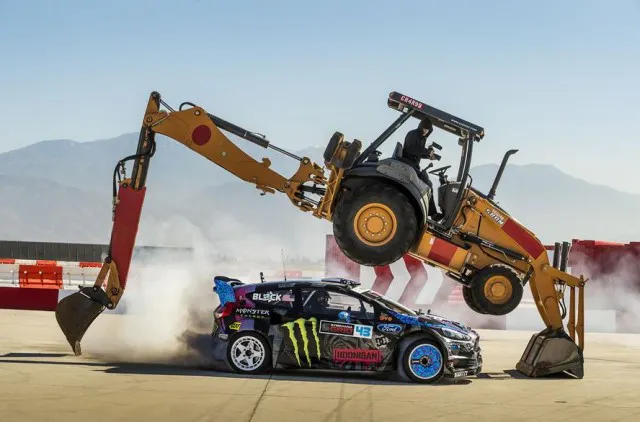 A stunt from last year's Gymkhana 8 video. This only scratches the surface of the craziness in the Gymkhana series. 