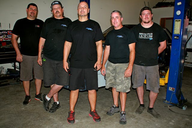 The Pro Fab Performance Plus Crew from Left to Right, Matt Larue, Troy Fedora, Don Lamana, Mark Michlovitz and Morgan Oliver.