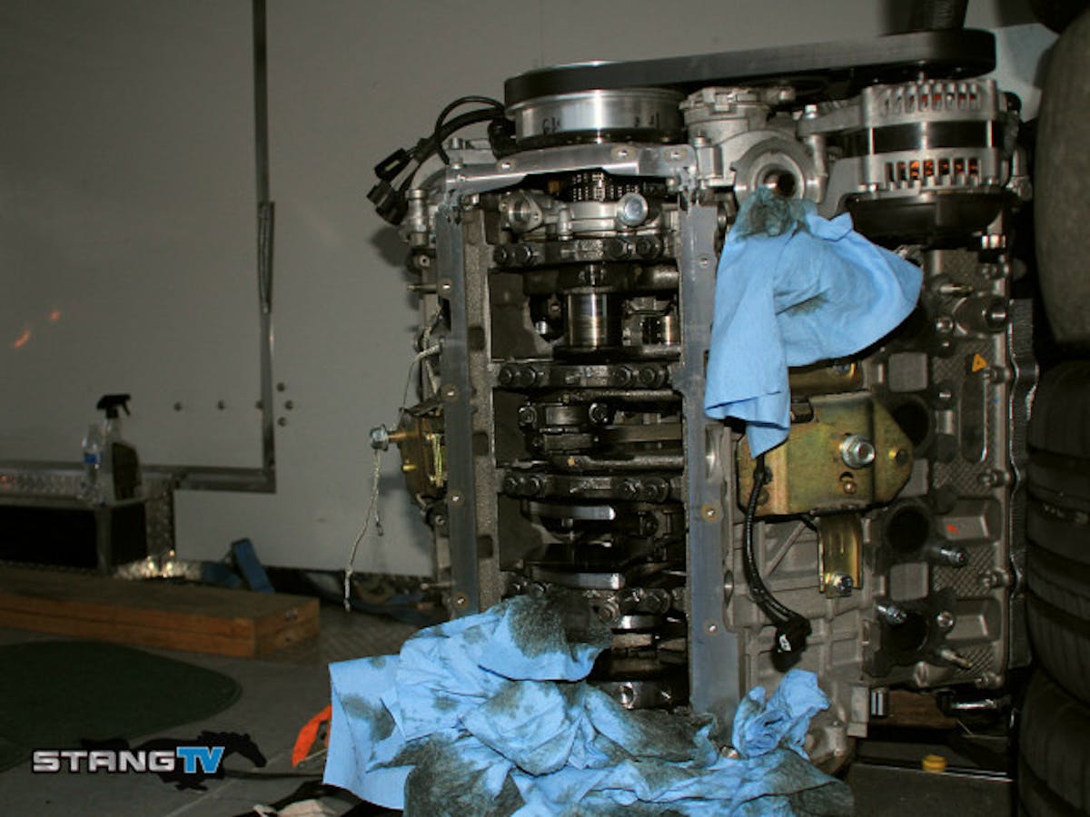 This evening we dropped back by Nate Stymiest pits to catch up and it looks like he is bowing out for the weekend and will take the car back home and Booze Brothers Racing and see if they can salvage this sealed Coyote crate engine without a full teardown, which would render the engine not legal for Coyote Stock any longer. Nate said that wouldn't be a big deal as he has another car to put it to use in and make a nice street cruiser out of it.