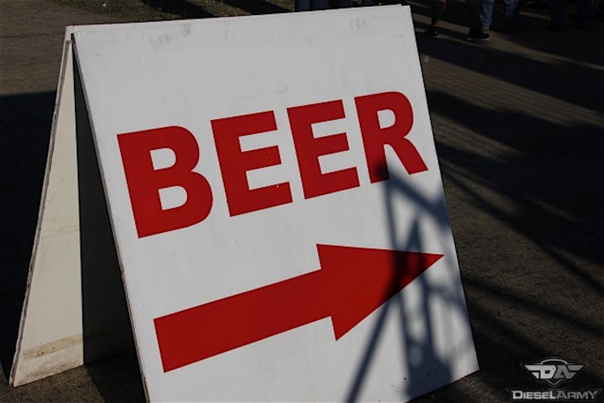 Beer: always a welcome addition to any racing event!