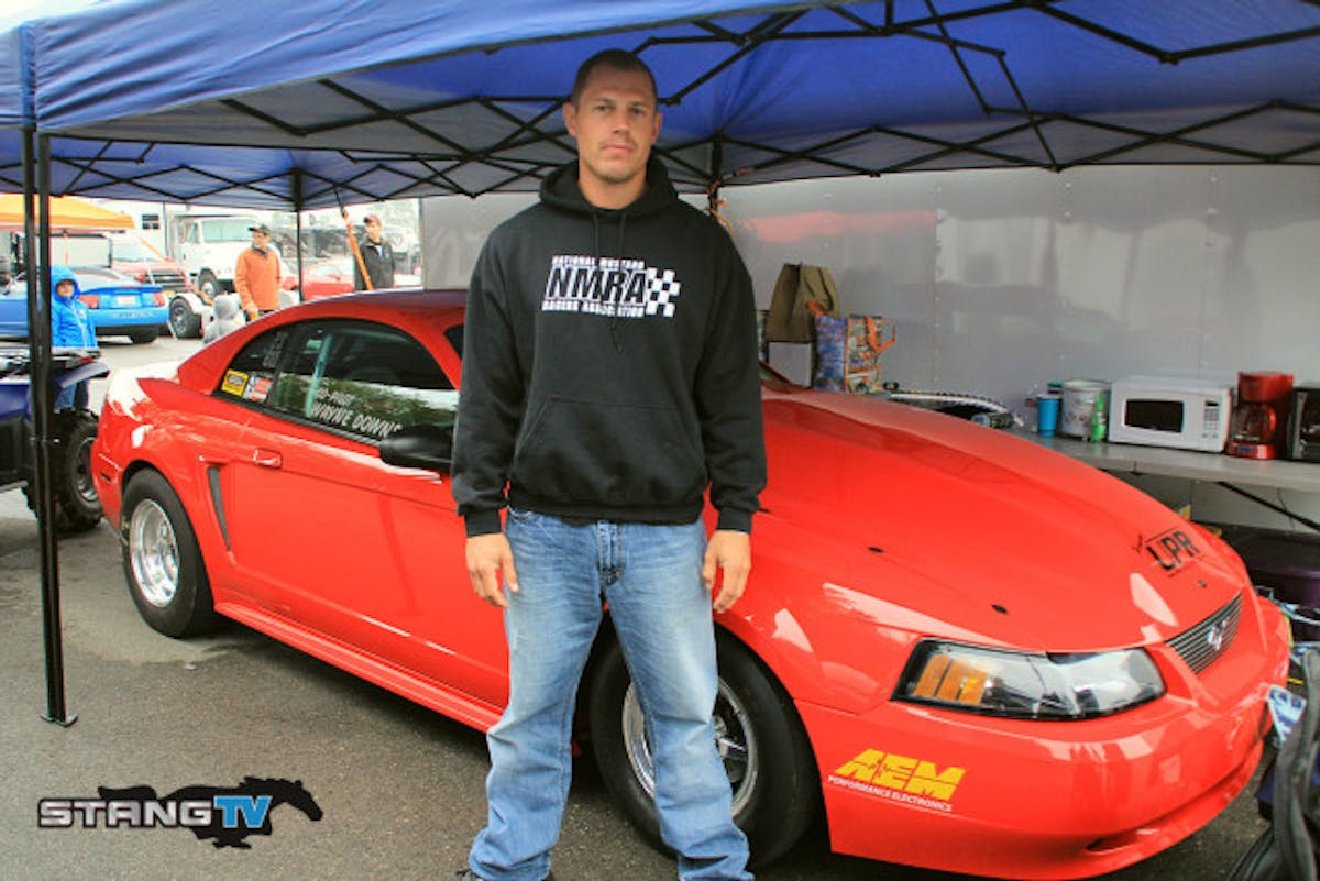 Number two in Pure Street points going into the NMRA finals is Derek Downs who was runner up in Ohio earlier this year. He does his own work on the car with some help from Vamp Racing with dyno time at their shop in Green Valley Missouri and is based out of Kansas City. He runs a G-Force 101A transmission behind a 4.6L 2 valve engine.
