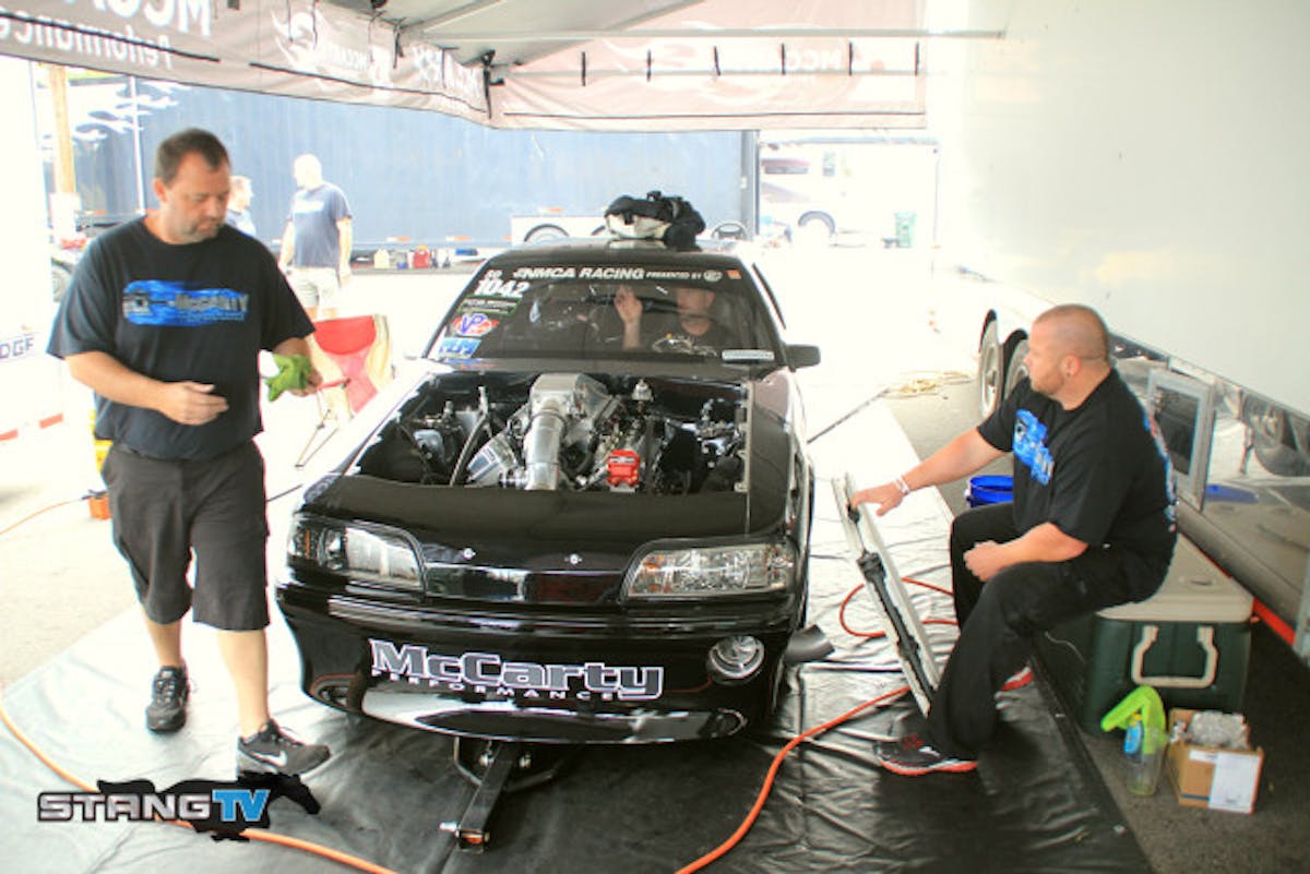 We stopped by Jacky McCarty pits this morning who focused on the NMCA this year and locked up the season championship over there and ran three NMRA events this year including a win in Atlanta.  He struggled with qualifying yesterday with the car shutting off in the final qualifying session and landed thirteenth with a 4.81. For 2017 he plans to focus with the NMRA and run both series along with a few X275 races. Plans for the rest of 2016 include Lights Out in Georgia and a trip to Vegas for the Street Car Super Nationals to defend his 2015 championship.