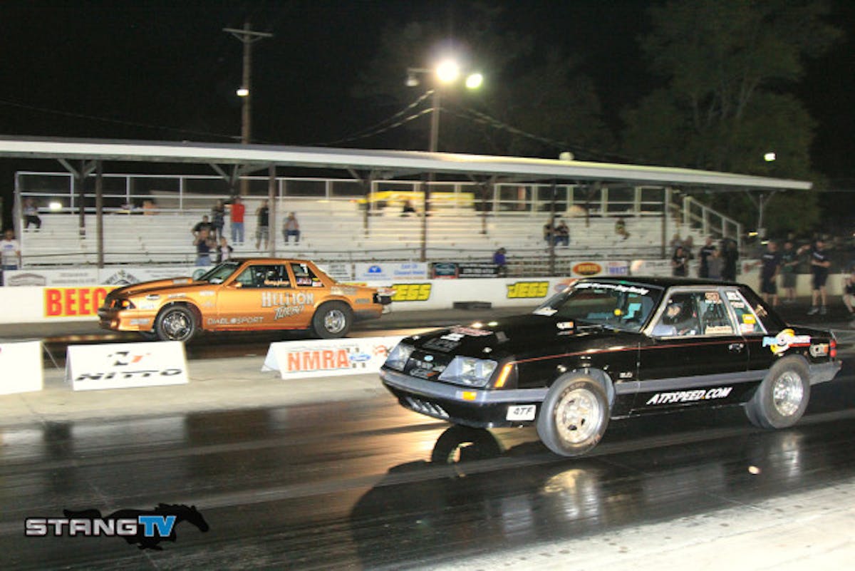 The Procharger Coyote Modified final came down to number two qualifier Joe Guertin and number four Haley James with Haley having lane choice with her earlier 7.888 at 173. Guertin was late on the tree giving up just over .08 to James .032 reaction.  Chet Camanita upped the tune for more power improving to his best of eliminations 7.872 at 172 it just wasn't enough to catch James' 7.85 at 173 earning her the event win.