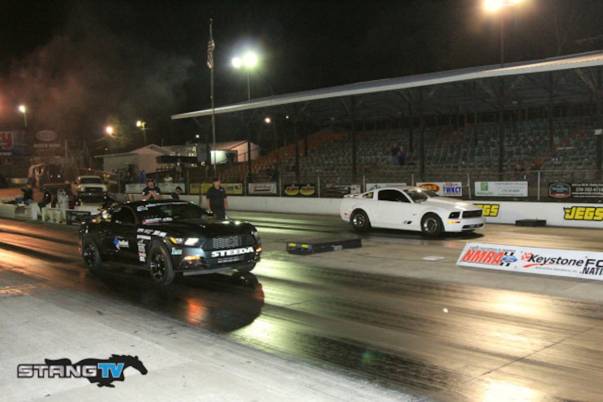 Livernois Ecoboost had an eight car field with Bill Putnam as top qualifier with an astounding 10.245 and Gusler with high MPH at 137.53. Angel Fruggiereo landed third in class and made it through to the final round to meet with Gusler. Both racers where late on the tree with Fruggiereo getting away first but there were clearly issues with her car. Gusler went on to a 10.55 at 137 for the event win.