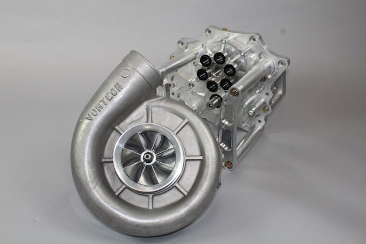 To help produce the more than 1,400 horsepower necessary to be competitive in the Outlaw 8.5 class, we’ll be running Vortech’s potent V-24 billet Xi supercharger driven by a Chris Alston’s Chassisworks Component Gear Drive system.