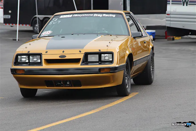 One car that stood out at the NMRA World Finals that was competing in the OTS, was Troy Messamore's gold painted four eye'd Fox body.