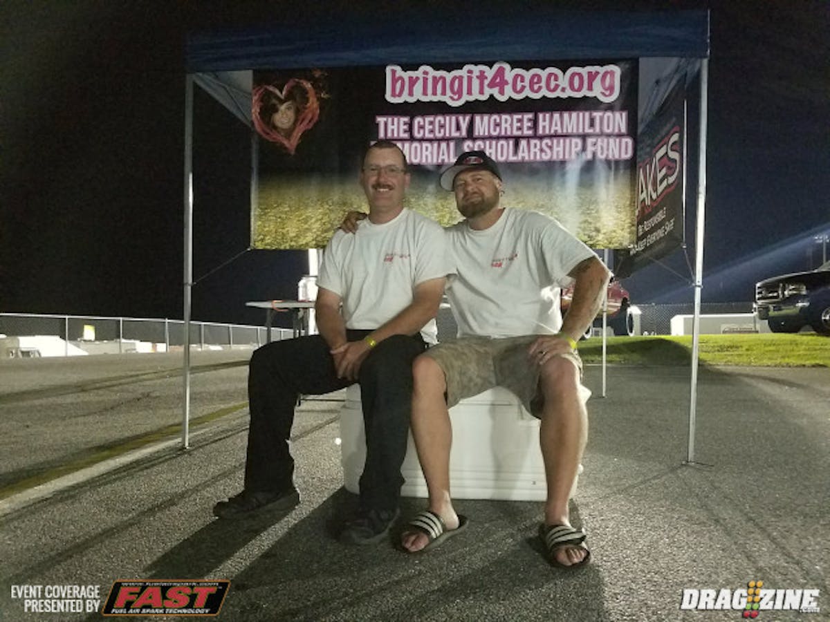 We stopped by Gainsville, Georgia's Shannon Hamilton's pit who is here running in X275 this weekend and has a booth set up for their Cecily Mcree Hamilton Memorial Scholarship Fund www.bringit4cec.org. The fund was established after their daughter was tragically killed in a car accident with her boyfriend in early 2015. Shannon took some time off from racing to regroup through a grieving process and had spoken with Cecily's Other Dad Josh and he mentioned how Cecily talked to him about there being no scholarships for cheerleaders like there was for other sports like football and baseball, and the idea was  born.  The organization is 501(c)3 with 100% of the raised funds going to the scholarships and has raised $30,000 thus far. The group is also interested in promoting safe driving for teens and also promotes the BRAKES (Be Responsible and Keep Everyone Safe) organization founded by Top Fuel racer Doug Herbert after he lost his two young sons in a car accident in January of 2008. The Put On The B.R.A.K.E.S. (Be Responsible And Keep Everyone Safe)is a non-profit 501(c)3 whose mission is to prevent injuries and save lives by training and educating teenage drivers and their parents about the importance of safe and responsible driving. www.putonthebrakes.org.