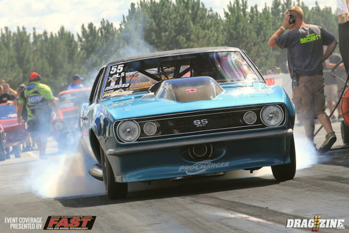 Kevin Wallauer based out of Victorville, California is qualified sixth in Strange Engineering Xtreme Leaf Spring with a  4.80 at 150 MPH.