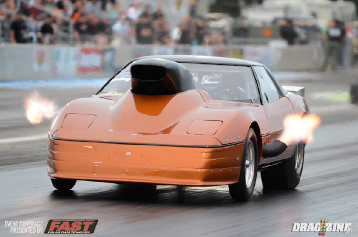 Semis of Outlaw Drag Radial put Phil Hines and Shawn Ellington together and they had a great match with both drivers scoring 4.38's. Hines was a touch quicker earning the round with a 4.385 to  Ellington's 4.386 in the Murder Nova. Ron Hamby was paired with Mustang Mike Modeste in the other half of the ODR Semis coming away with the win after Modeste had to pedal the car after the front end came up just a bit too far down track. The final set as Ron Hamby with lane choice and Phil Hines with the ET advantage going to Hamby's nitrous huffing C4 Corvette. Hines put up another 4.45 doing his part but Hamby ripped off a 4.12 at 177 to earn the win as the 2016 ODR No Mercy 7 Champion. Pro 275 was another single for a final with Don Burton's car unable to crank forcing a forfeit and Hamby doubling up in Pro 275.