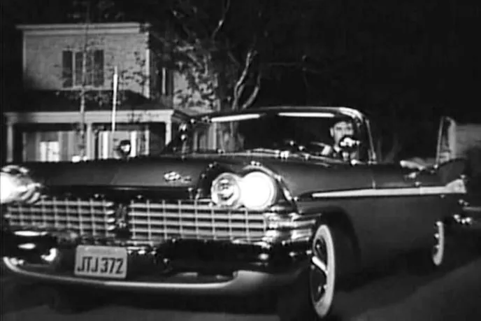 Craig Stevens drove a 1959 Plymouth Sport Fury in Peter Gunn