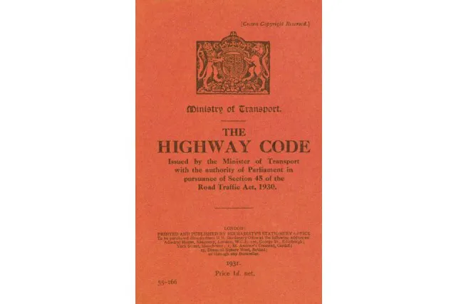 The first edition Highway Code book from the UK.
