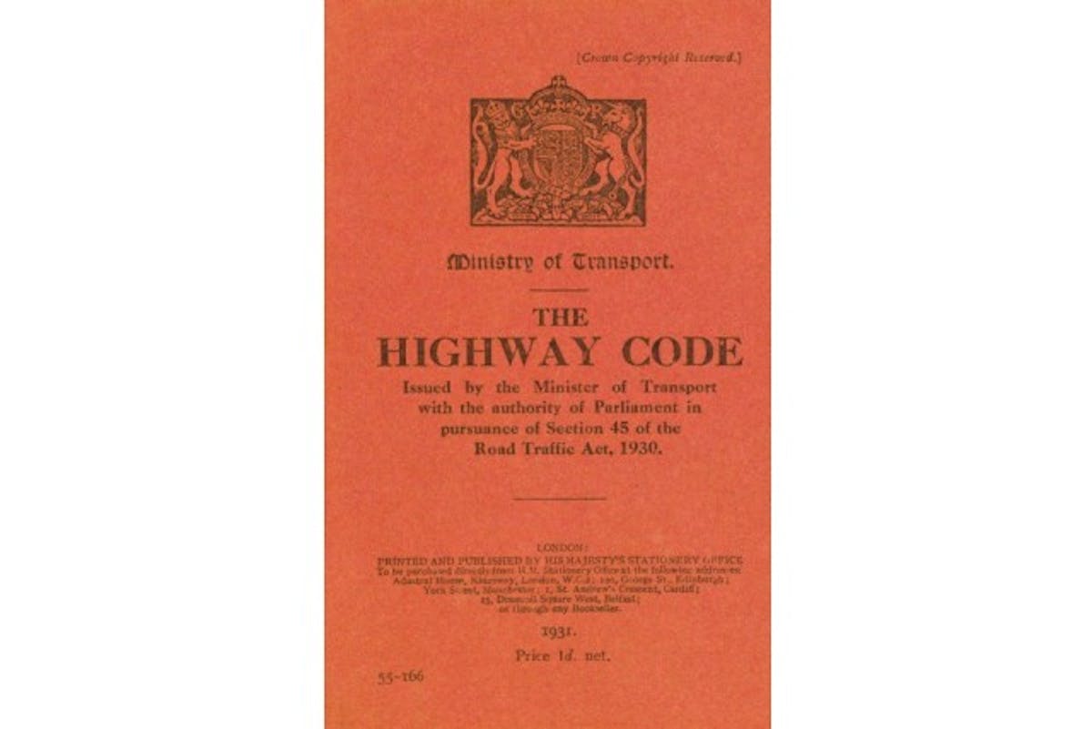 The first edition Highway Code book from the UK. 