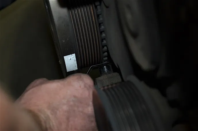 We didn't have to, but if you have a 1992-98 Cummins, you will need to check the gap between the magnetic pickup and the damper.