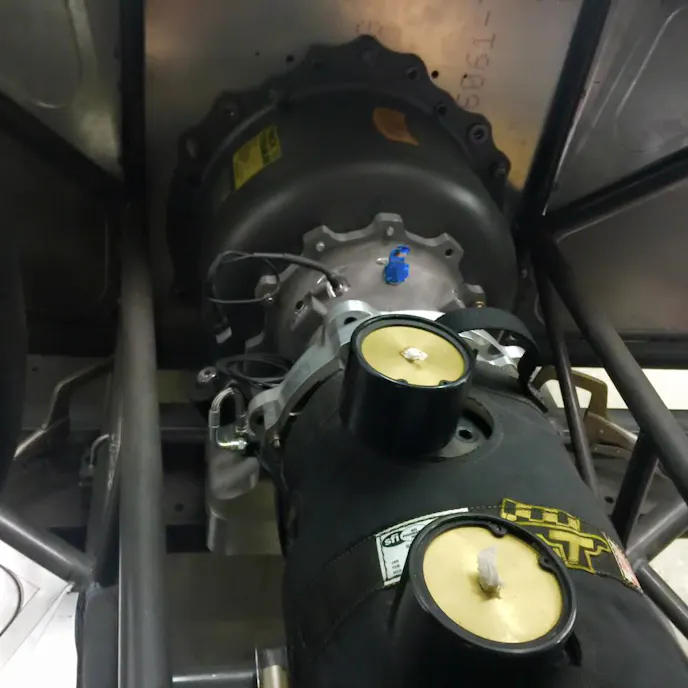 A Quick Lock in the 1970.5 Camaro of Russell Wullenwaber that will be run in the Pro Stock class of the National Hot Rod Diesel Association.