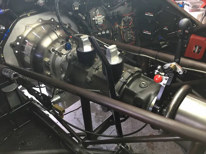 A new Quick Drive unit installed in Clint Satterfield's NHRA Pro Modified entry.